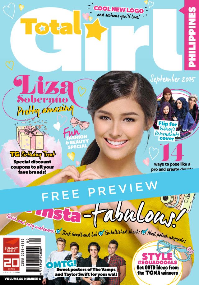 Liza Soberano Total Girl Magazine September 15 Cover Photo Philippines