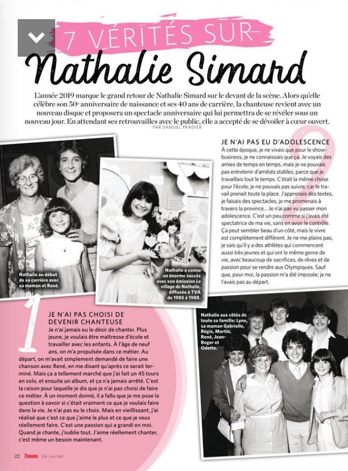 Nathalie Simard 7 Jours Magazine Pictorial Canada 26 July 19 Famousfix