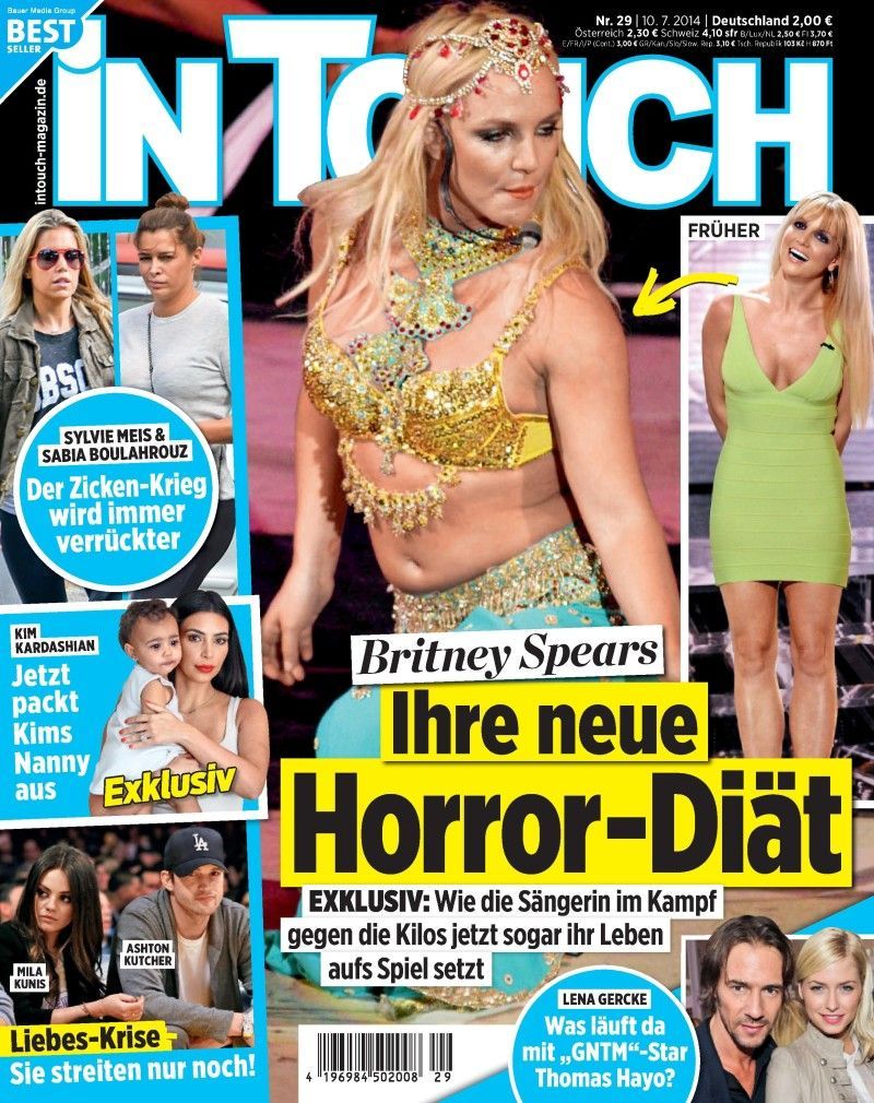 Britney Spears In Touch Magazine 10 July 2014 Cover Photo Germany