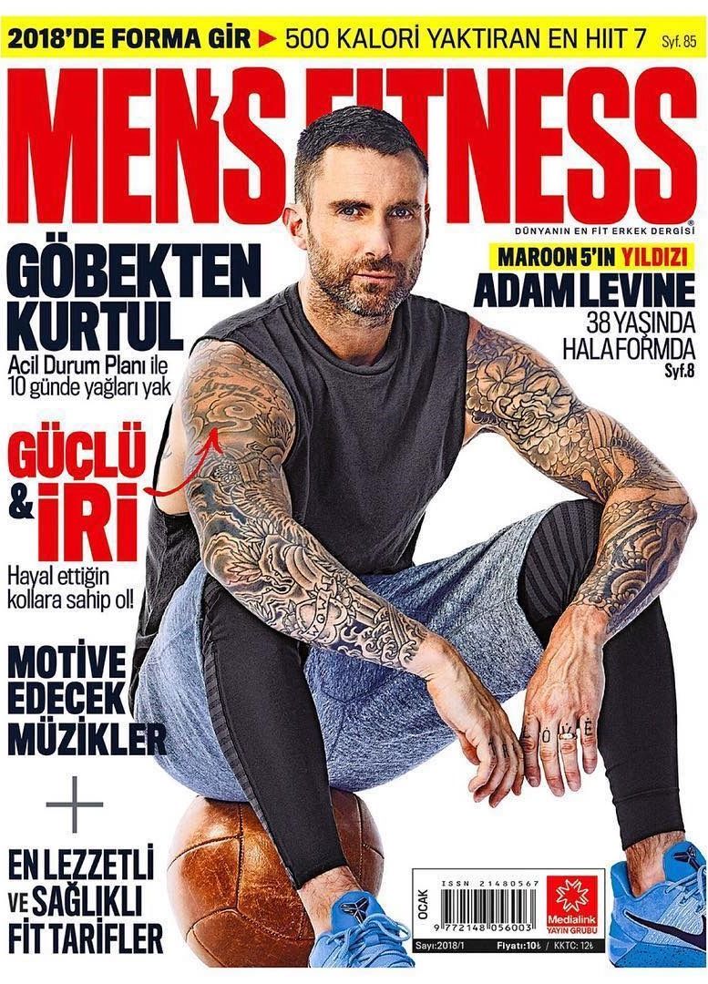 Adam Levine Men S Fitness Magazine January 2018 Cover Photo Turkey