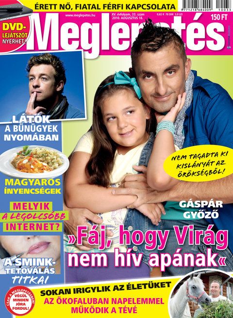 Gyozo Gaspar Virag Gaspar Meglepetes Magazine 18 August 2010 Cover Photo Hungary